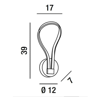 Applique in metallo verniciato bianco Perenz Lampade da parete